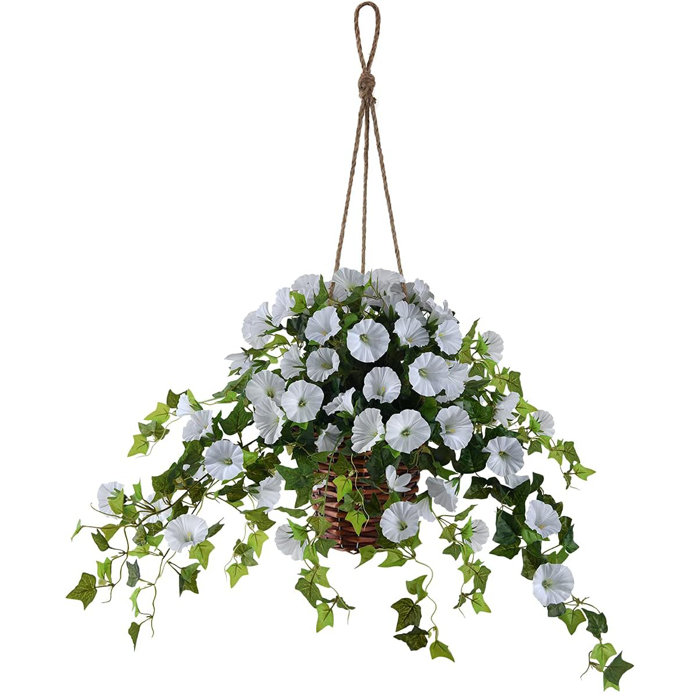 Primrue Estrada Silk Hanging Basket Arrangement In Basket Wayfair